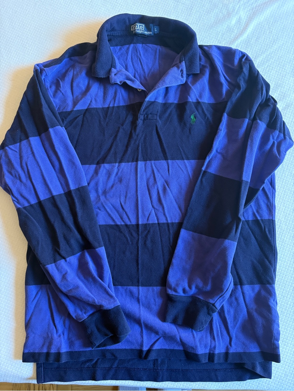 Ralph Lauren Polo Rugby Shirt in Purple and Navy